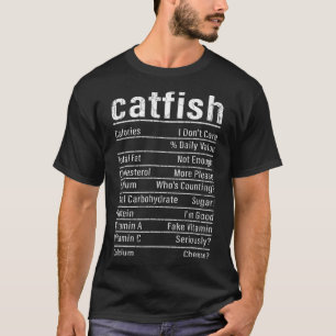 Catfish Facts Funny Fishing Lover Catfishing Graph T-Shirt