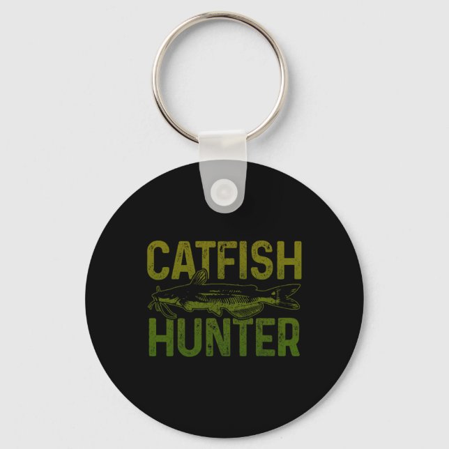 Catfish Hunter Catfish Fishing Gift  Key Ring (Front)