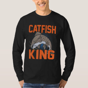 Catfish King Fishing Graphic T-Shirt