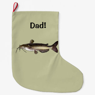 Catfish Name Customisable Large Christmas Stocking