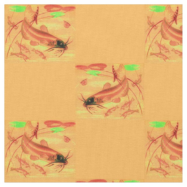 catfish print fabric (Close Up)