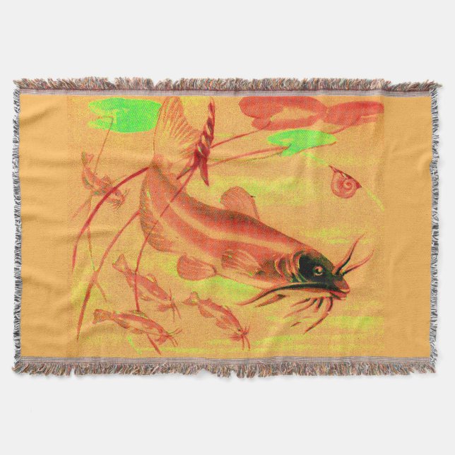catfish print throw blanket (Front)