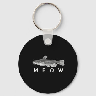 Catfish Shirt Meow Funny Catfishing Fishing Fisher Key Ring