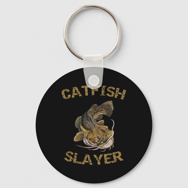 Catfish Slayer Catfish For Catfish Fisherman  Key Ring (Front)