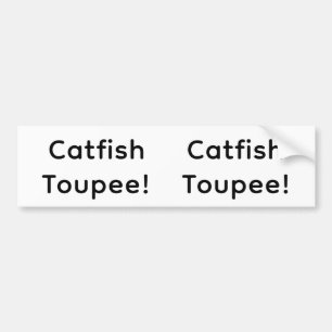 Catfish Toupee Hankamer Artjunkhaus Fun Splash-Art Bumper Sticker