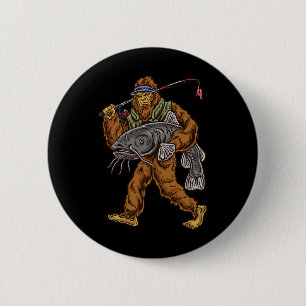 Catfishing Bigfoot Hunting Catfishermen 6 Cm Round Badge