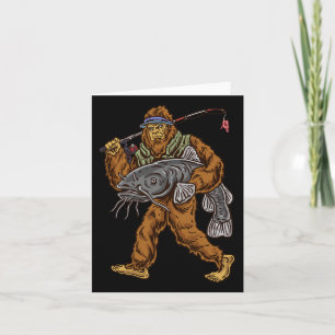 Catfishing Bigfoot Hunting Catfishermen Card
