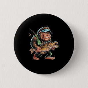 Catfishing Bigfoot Sasquatch Fishing Catfishermen  6 Cm Round Badge