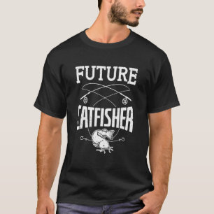 Catfishing Catfish Future Catfisher Kids Fishhook T-Shirt