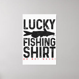 Catfishing Funny Catfish Fisherman Gift Lucky Char Canvas Print
