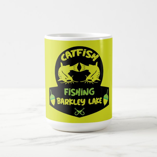Catfishing Lake Barkley Kentucky Coffee Mug (Center)