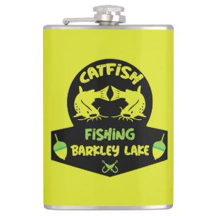 Catfishing Lake Barkley Kentucky Hip Flask