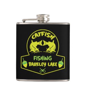 Catfishing Lake Barkley Kentucky Hip Flask
