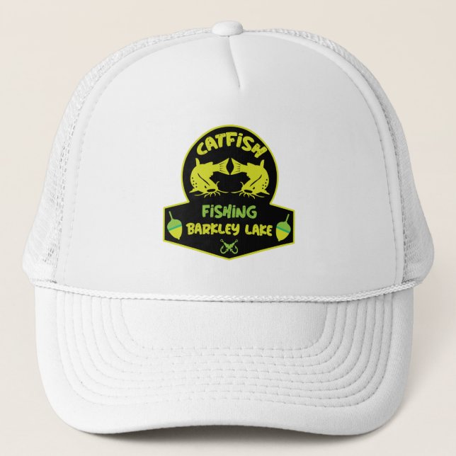 Catfishing Lake Barkley Kentucky Trucker Hat (Front)