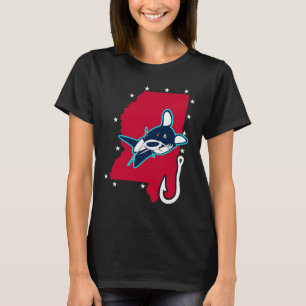 Catfishing Mississippi Flag Fishing Rod T Shirt