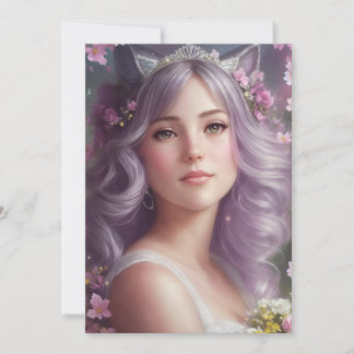 Catgirl bride invitation