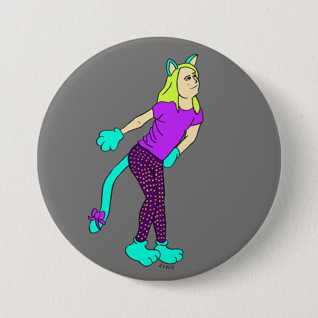catgirl  button (Front)