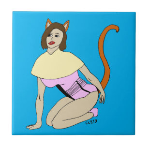 catgirl  ceramic tile