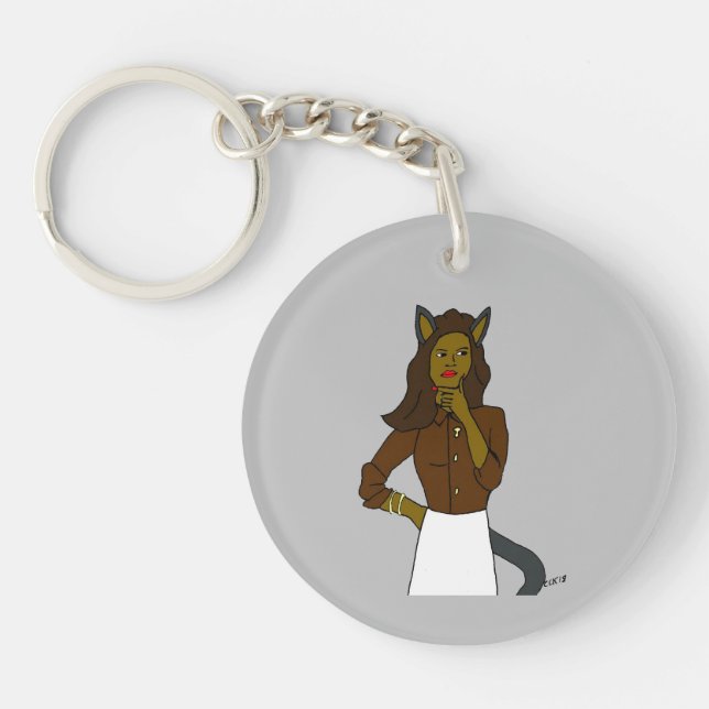 catgirl  key ring (Front)