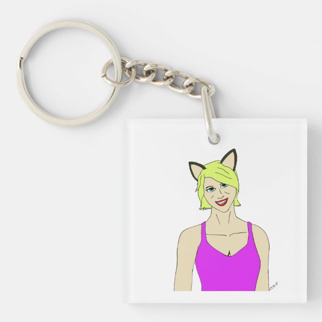 catgirl key ring (Front)