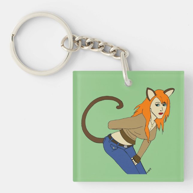 catgirl  key ring (Front)