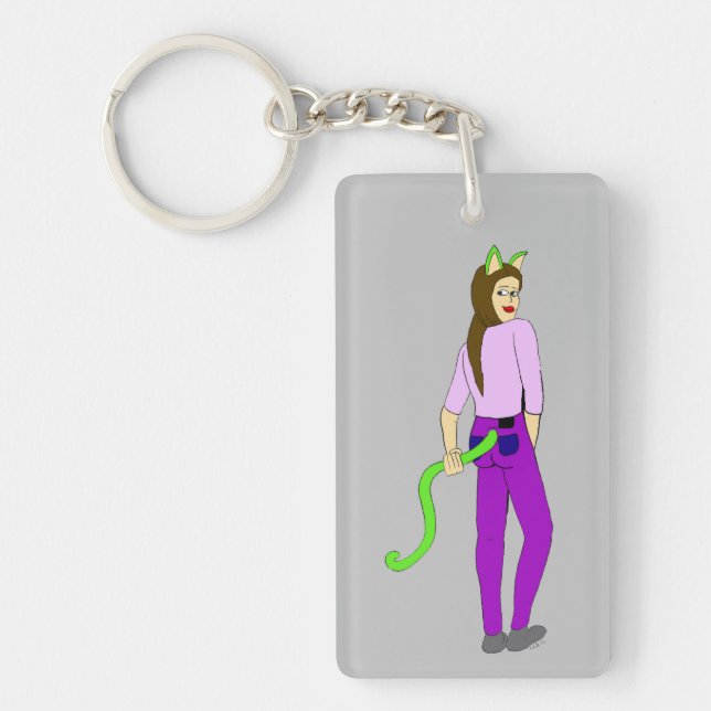catgirl   keychain (Front)