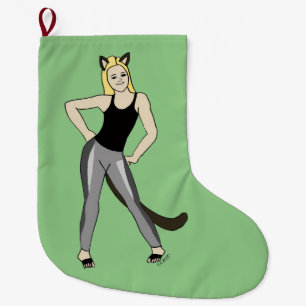 catgirl   large christmas stocking