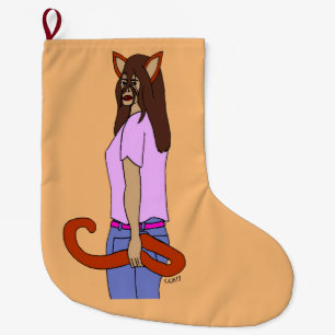 catgirl   large christmas stocking