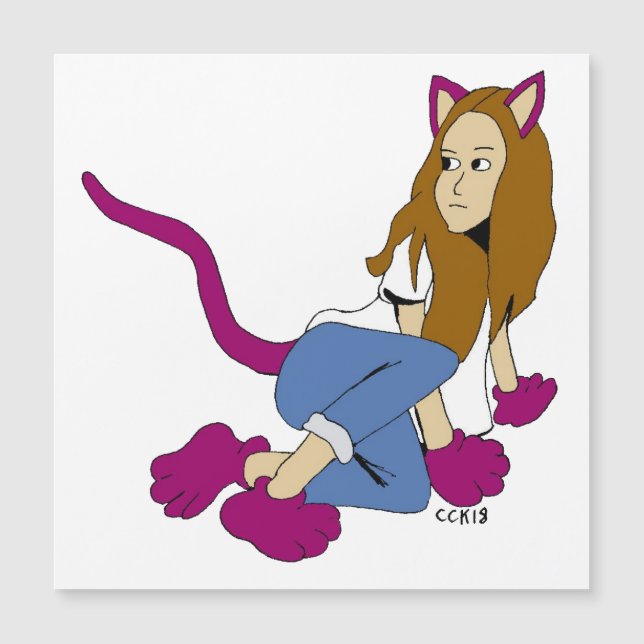 catgirl   magnet (Front)