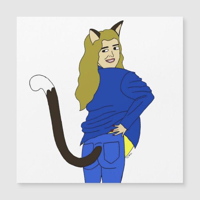 catgirl    magnet (Front)