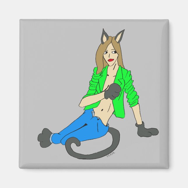 catgirl   magnet (Front)