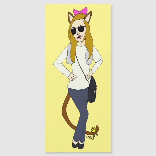catgirl  magnet (Front)