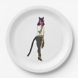 catgirl paper plate