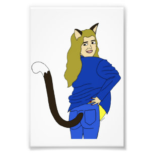 catgirl   photo print