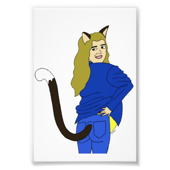 catgirl   photo print (Front)