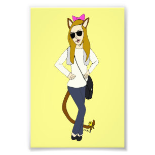 catgirl   photo print