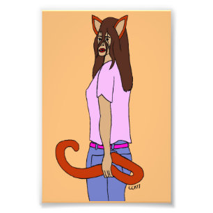 catgirl   photo print