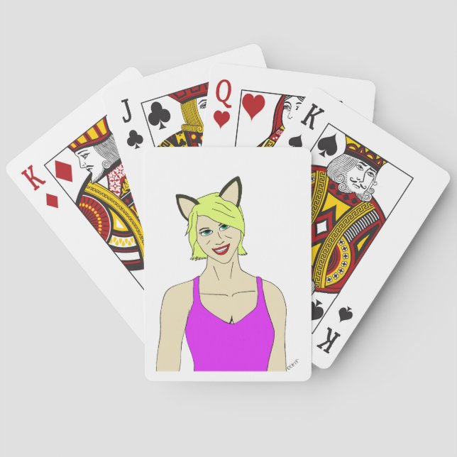 catgirl  playing cards (Back)