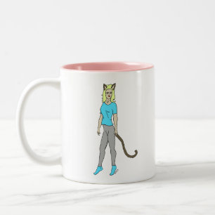 catgirl Two-Tone coffee mug