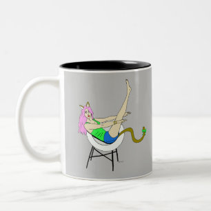catgirl Two-Tone coffee mug