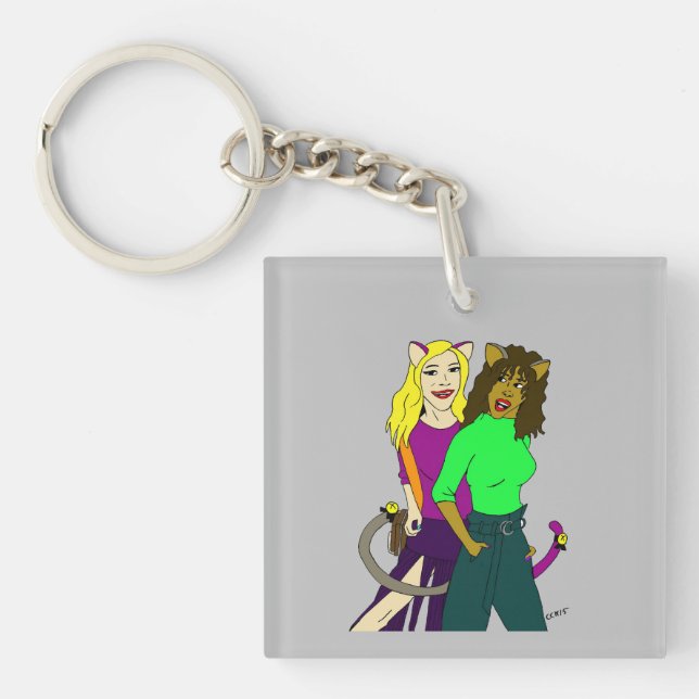 catgirls  key ring (Front)