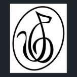 Catgut Strings Art Deco Treble Clef Logo Wall Art<br><div class="desc">Catgut Strings Art Deco Treble Clef Logo Wall Art makes for a great conversation piece and is sure to catch the attention of anyone who sees it.  Hang it in the perfect place in the home or office and watch your new art catch every passing eye.</div>