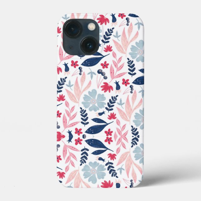 Cath Kidston London Design blue flowers      Case-Mate iPhone Case (Back)