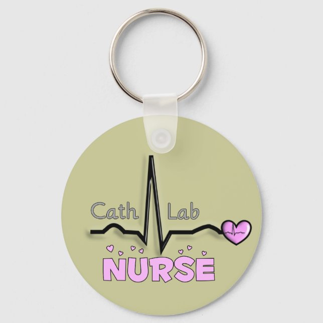 Cath Lab Nurse Gifts Key Ring (Front)