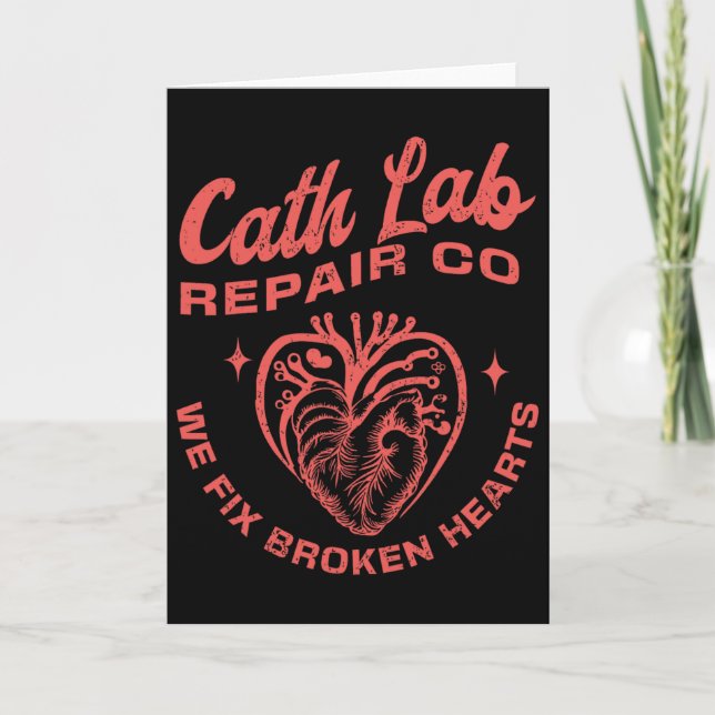 Cath Lab Repair Co Funny Valentine Day Cath Lab Nu Card (Front)