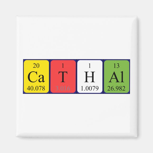 Cathal periodic table name magnet (Front)