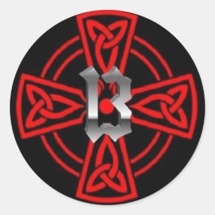 Cathar Cross 13 Classic Round Sticker