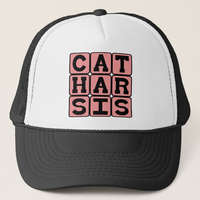 Catharsis, Purging Repressed Emotions Trucker Hat (Front)