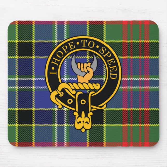 Cathcart Scottish Crest and Tartan Mouse Pad (Front)