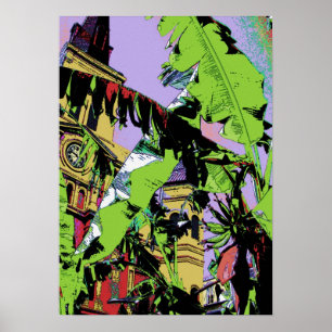 Cathedral and Banana Trees Poster